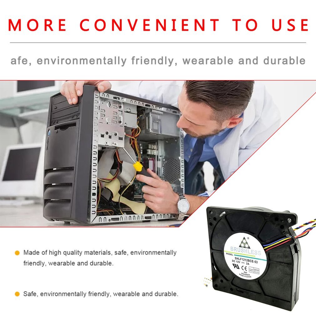12032 12V 2.0A Large Air Volume High Speed 4 Pin Industrial Speed Measurement Turbo Blower Drier Cooling Fan