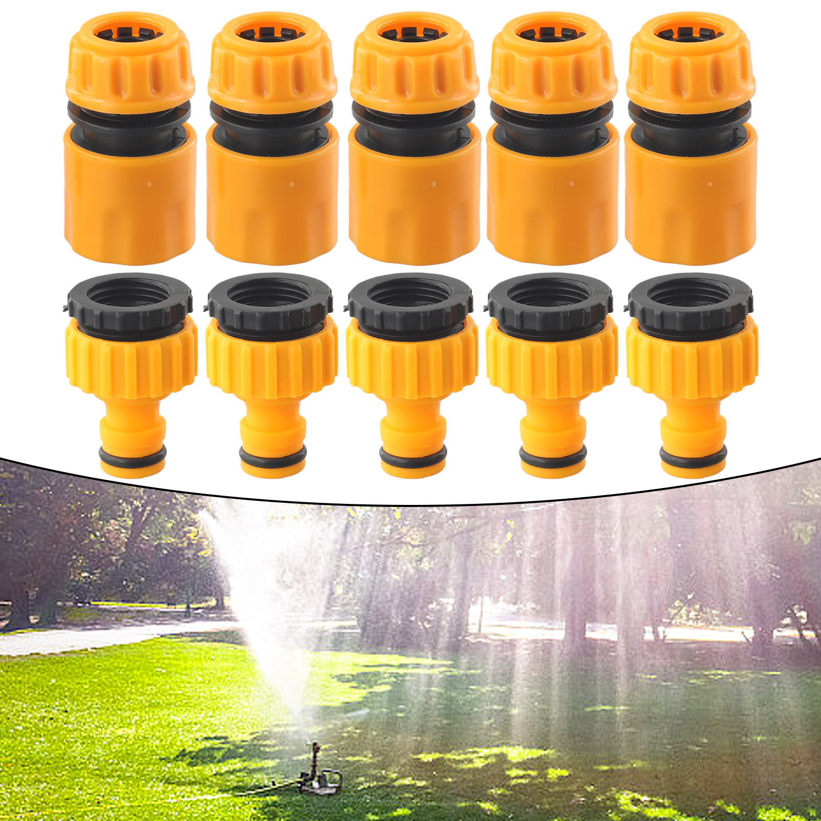10 Stuks Slang Kraan Snelkoppeling 3/4 & 1/2 Inch Graden Slang Waterkraan Schroefdraad Connector Kraan Adapter Voor tuinirrigatie