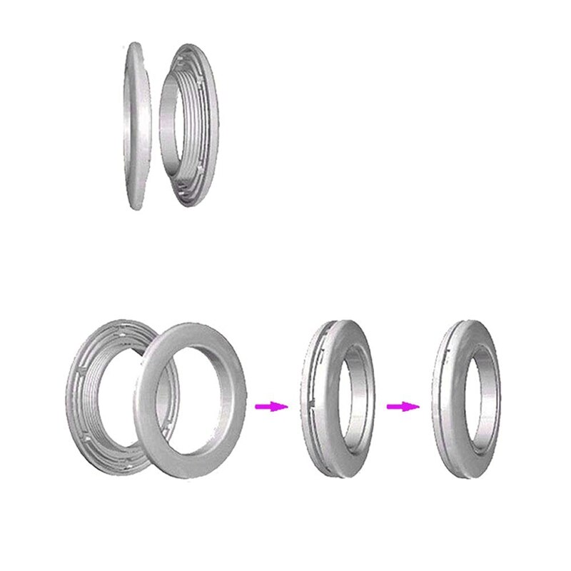 ! 78 pak gardin gennemføring, indvendig diameter 42mm gardin øje ringe nanoskala lav støj romersk ring (lys sølv)