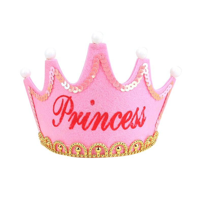 Kid Birthday Party Beautiful Hat Crown Hat King Princess Party Cake Decoration Photo Props For Children Party Hat