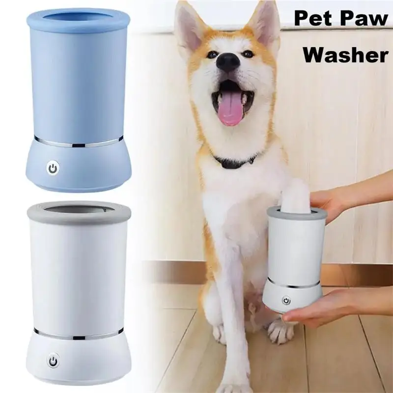 LAMGOOL-lavadora de pies para mascotas, limpiador eléctrico de patas para mascotas, taza de limpieza automática de pies para mascotas, limpiador portátil rápido de poco ruido para patas de perros y gatos