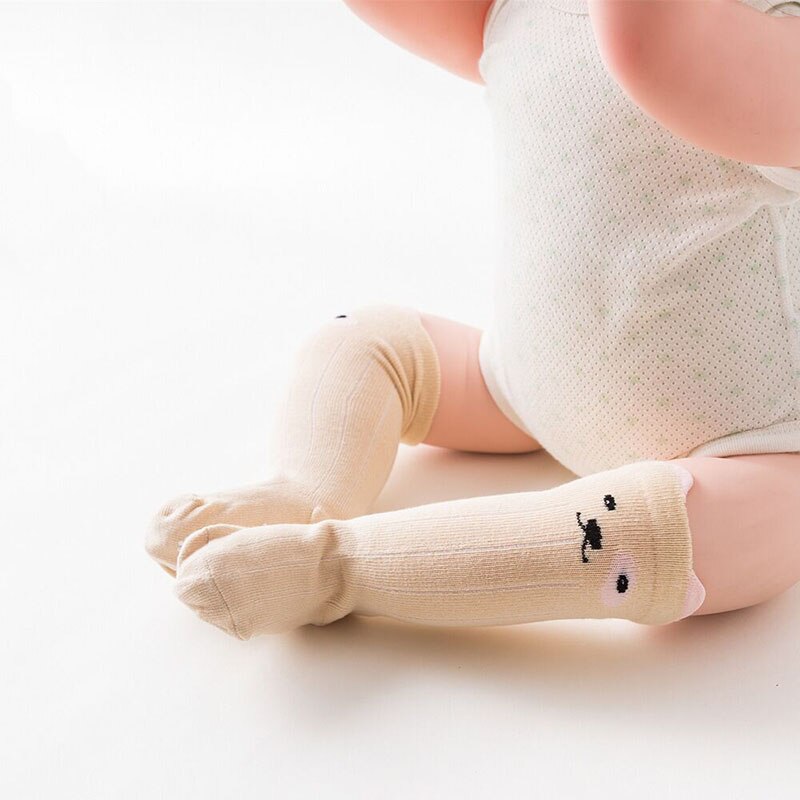 Cartoon Cute Baby Socks Bear Animal Kids calzini lunghi in cotone Toddler Boys Girls calzini alti al ginocchio scaldamuscoli 1-3 anni: Beige dog