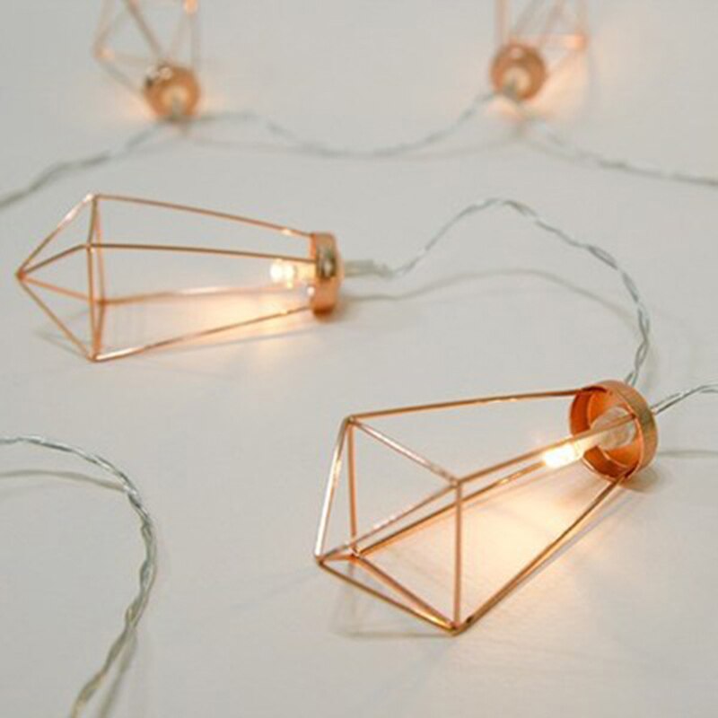 Neue Jahr Spielzeug Diamant tropfen rahmen LED Batterie Lichter 1,5 mt 10 stücke Schnur Lichter Gebühr Party Halloween Terrasse Weihnachten Dekor