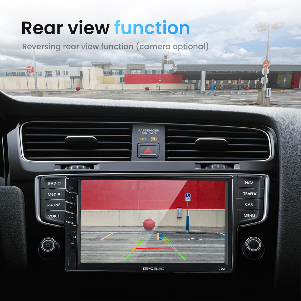 GEARELEC 7inch Car MP5 Player 7001 Car Stereo Radio Bluetooth USB TF AUX-In TF Car Multimedia Player FM Receiver 2DIN Car Radio