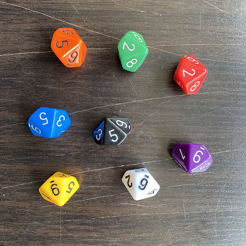 1szt. D10 wielościan RPG kostka do gry 10-boki Akcesoria akryl kostka do gry DND cyfrowy gra kostka do gry