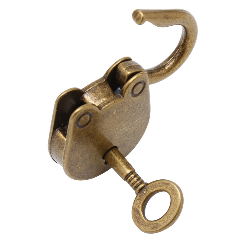 Gammal vintage gammal antik stil mini archaize hänglås nyckellås med nyckel (parti  of 3)