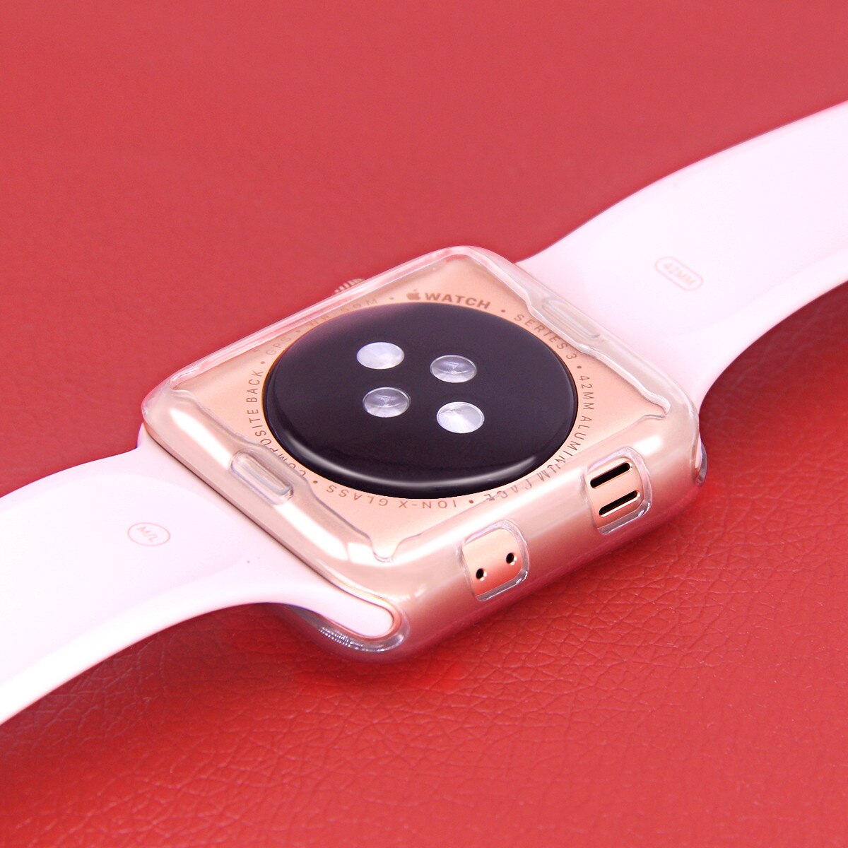 Skærmbeskyttelsesetui til apple watch 3/2 42mm/38mm iwatch silikone blødt all-around ultra-tyndt klart cover tilbehør