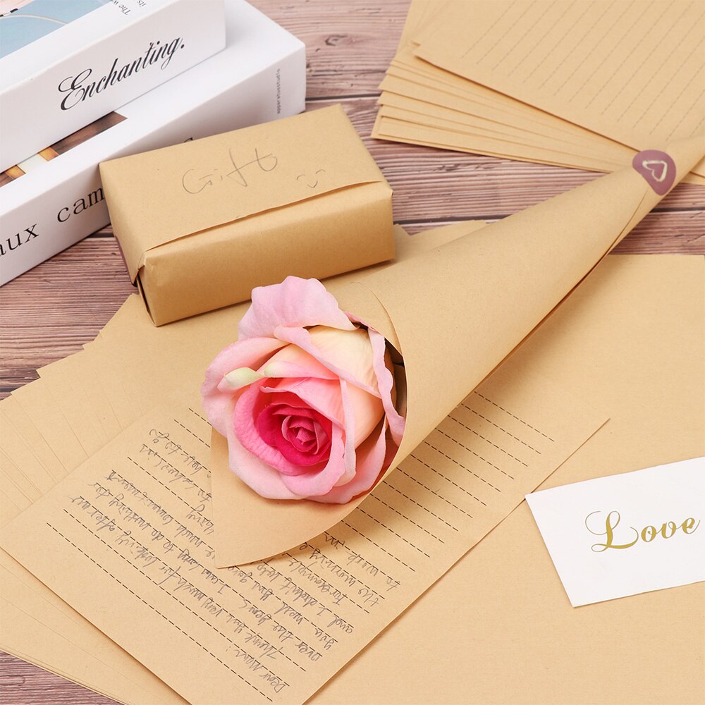 25 Sheets Retro Kraft Paper Empty Letter Paper Printing Writing Thick Memo Craft Paper Postcards DIY Graffiti Hand Making Paper