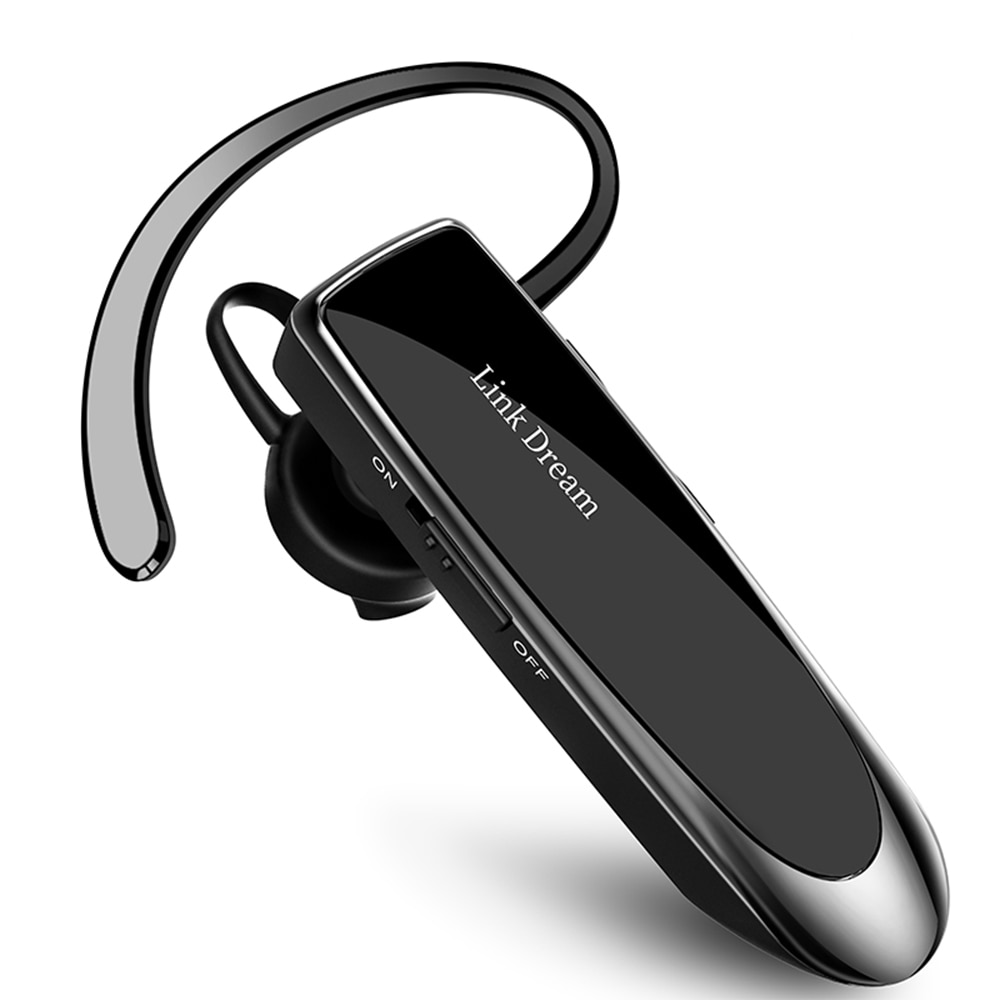 Link Dream LC-B41 Bluetooth Hoofdtelefoon Draadloze BT4.1 Business Headset Mini Smart Koptelefoon Handsfree Met Microfoon Voor Iphone Xiaomi: Black