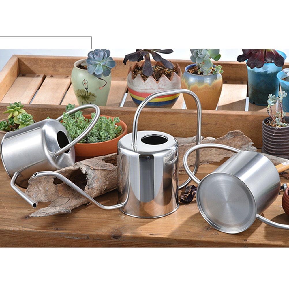 1pc 1,3 L Pflanzen Gießkanne Edelstahl Gießkanne Lange Auslauf Sukkulenten Bewässerung Wasserkocher Gartenarbeit Werkzeug