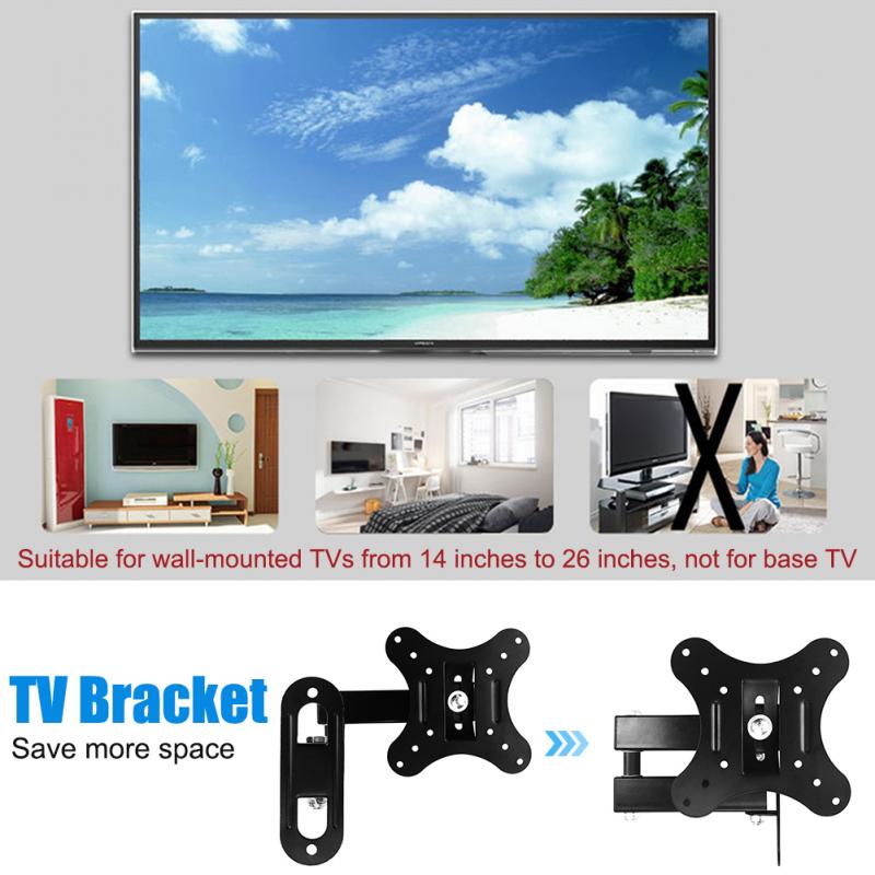 TV Bracket Easy Install Wall Mount Monitor Stand Adjustable Angle Frame Support TV Bracket
