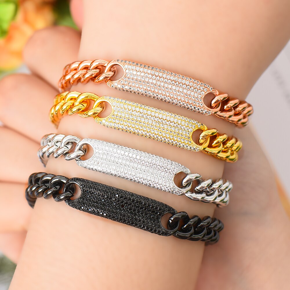 GODKI Trendy Link Chain Bracelet - Geometric Charm - Women's Bohemian Beach Jewelry