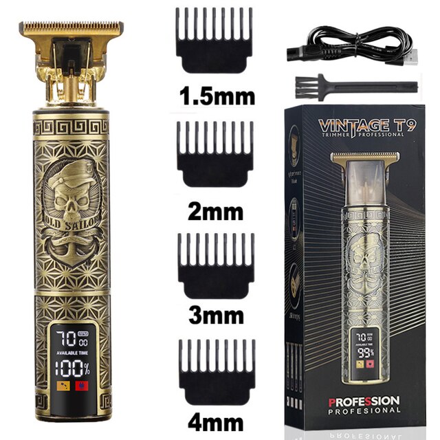 Elektrische Bald Head Tondeuse Trimmer Voor Mannen Oplaadbare Maaier Kapper Scheren Machine Vintage Kapsel Cutter Cordless: Pirate