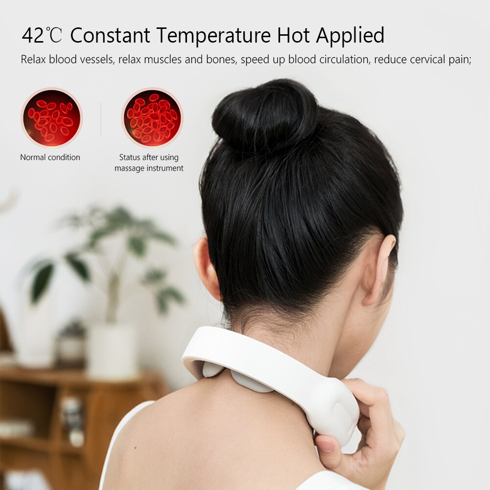 USB Intelligent Remote Control Back and Neck Massager Shoulder Massage Instrument Heating Pain Relief Health Care Relaxation