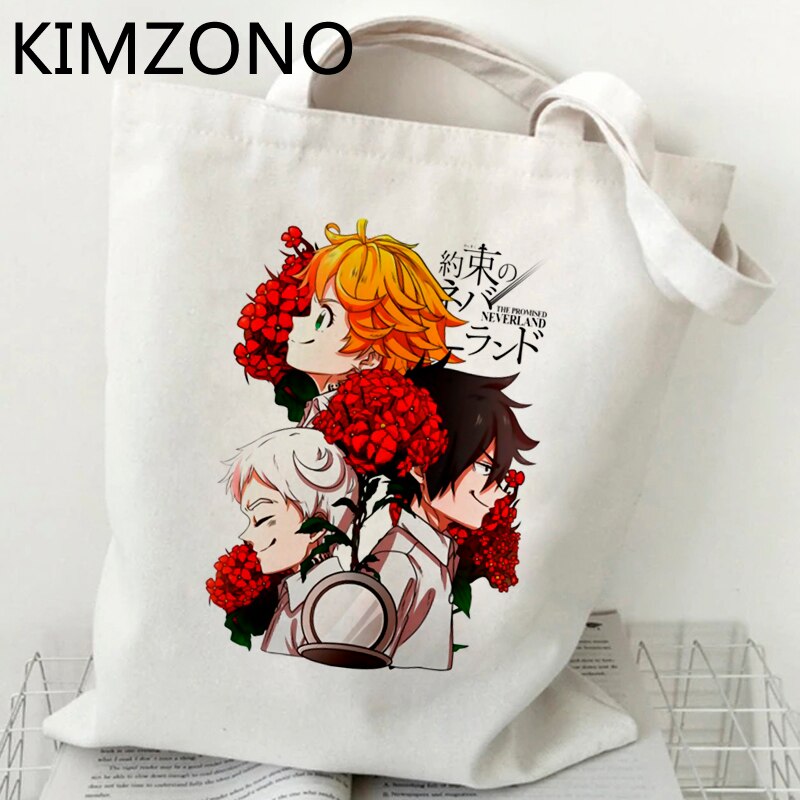 the Promised Neverland shopping bag bolsas de tela jute bag cotton bag bolsa compra ecobag bolsas ecologicas reciclaje sacolas: 54535