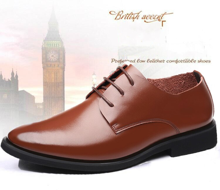 Mazefeng formelle oxford sko for menn bryllup sko skinn italia spiss tå menn kjole sko sapato oxford masculino: Brun / 8.5