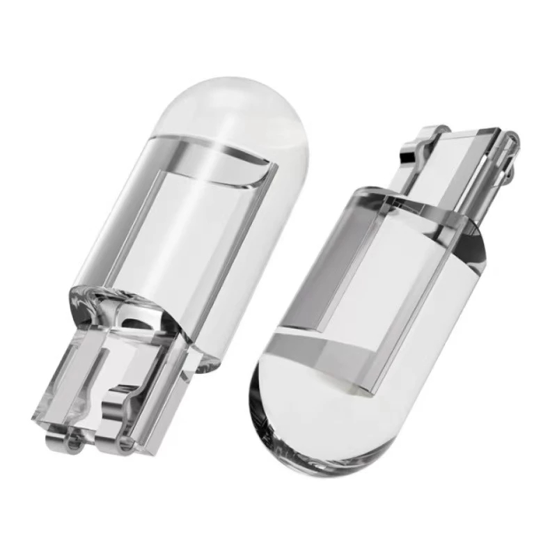 Super brillante 10 Uds W5W 194 T10 carcasa de cristal LED Cob bombilla de coche 6000K blanco verde azul rojo cuña lámpara de matrícula luz de techo