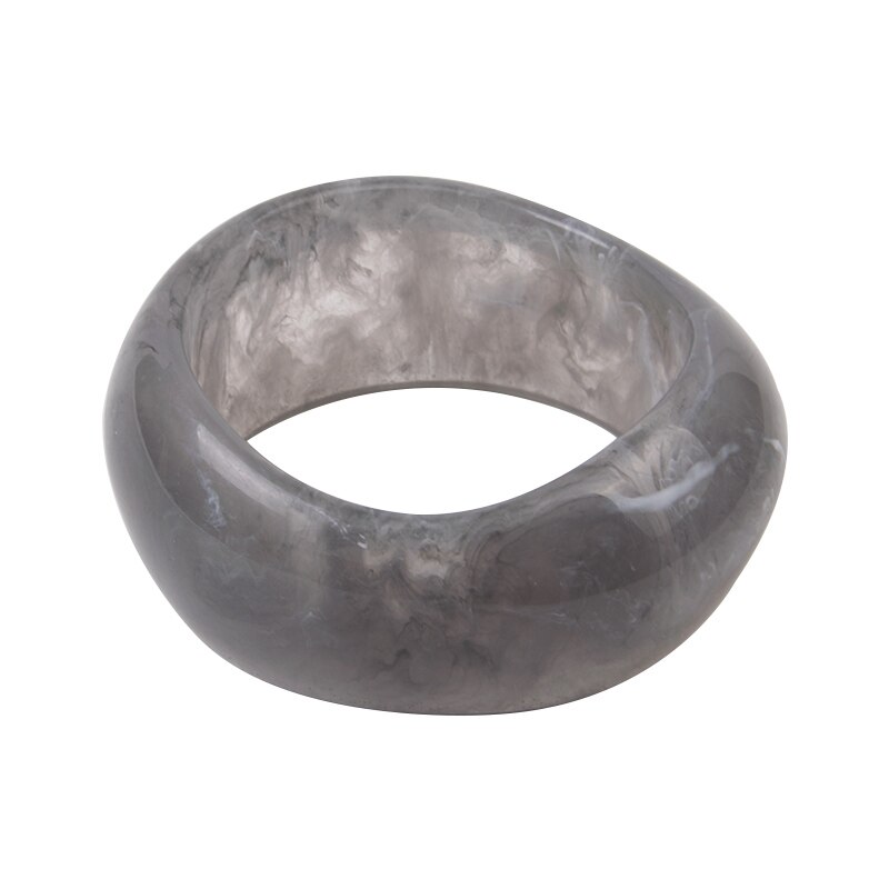 Classic Acryl Manchet Armbanden Bangles Voor Vrouwen Breed Geometrische Hars Armbanden Vrouwelijke Eenvoudige Charme Party Sieraden: gray