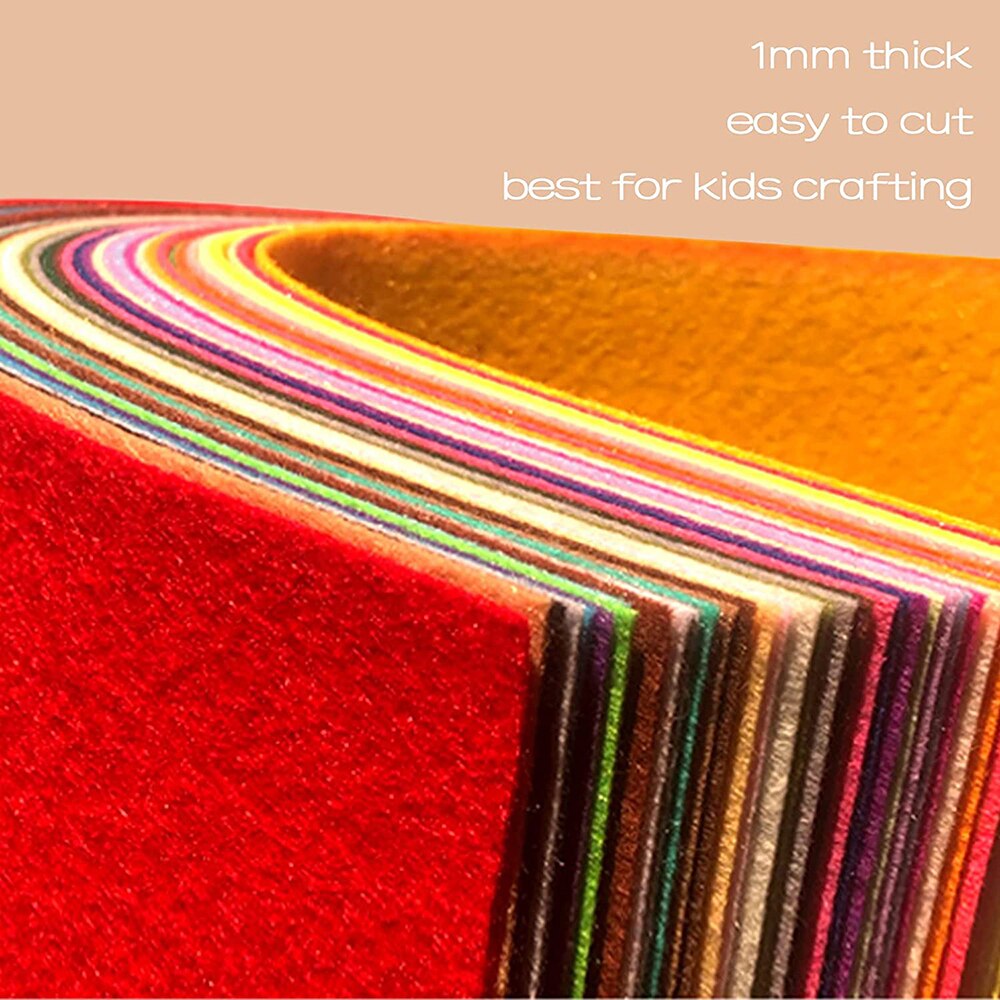 10/40Pcs Felt Fabric Sheets 8x12 inch DIY Crafting Felt 1MM Thickness Non-Woven Fabric for Patchwork Sewing Projects Decoration