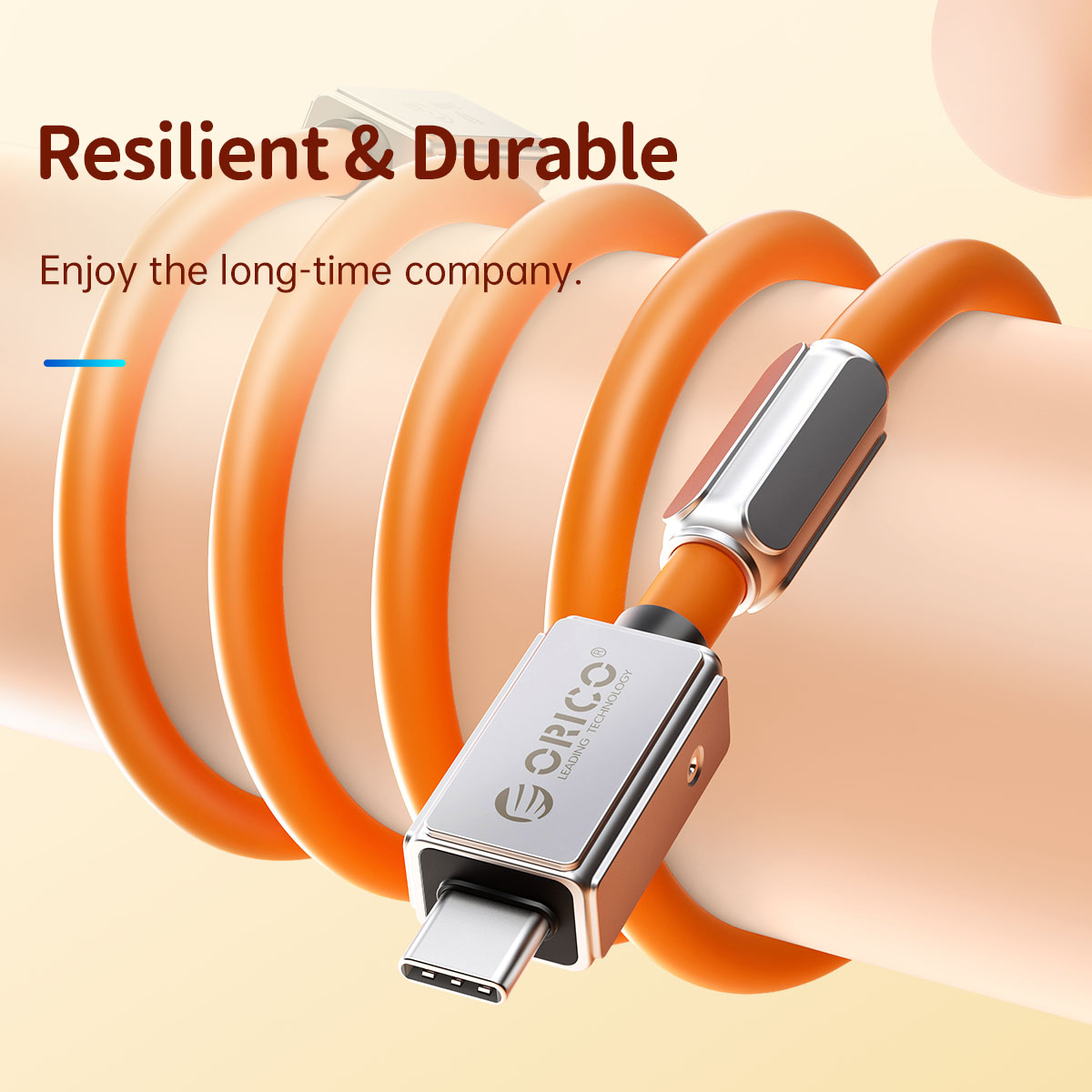 ORICO Cable USB4 240W Cable de silicona PD USB C línea de datos Cable de carga rápida Thunderbolt 3 8K para tableta portátil Samsung MacBook