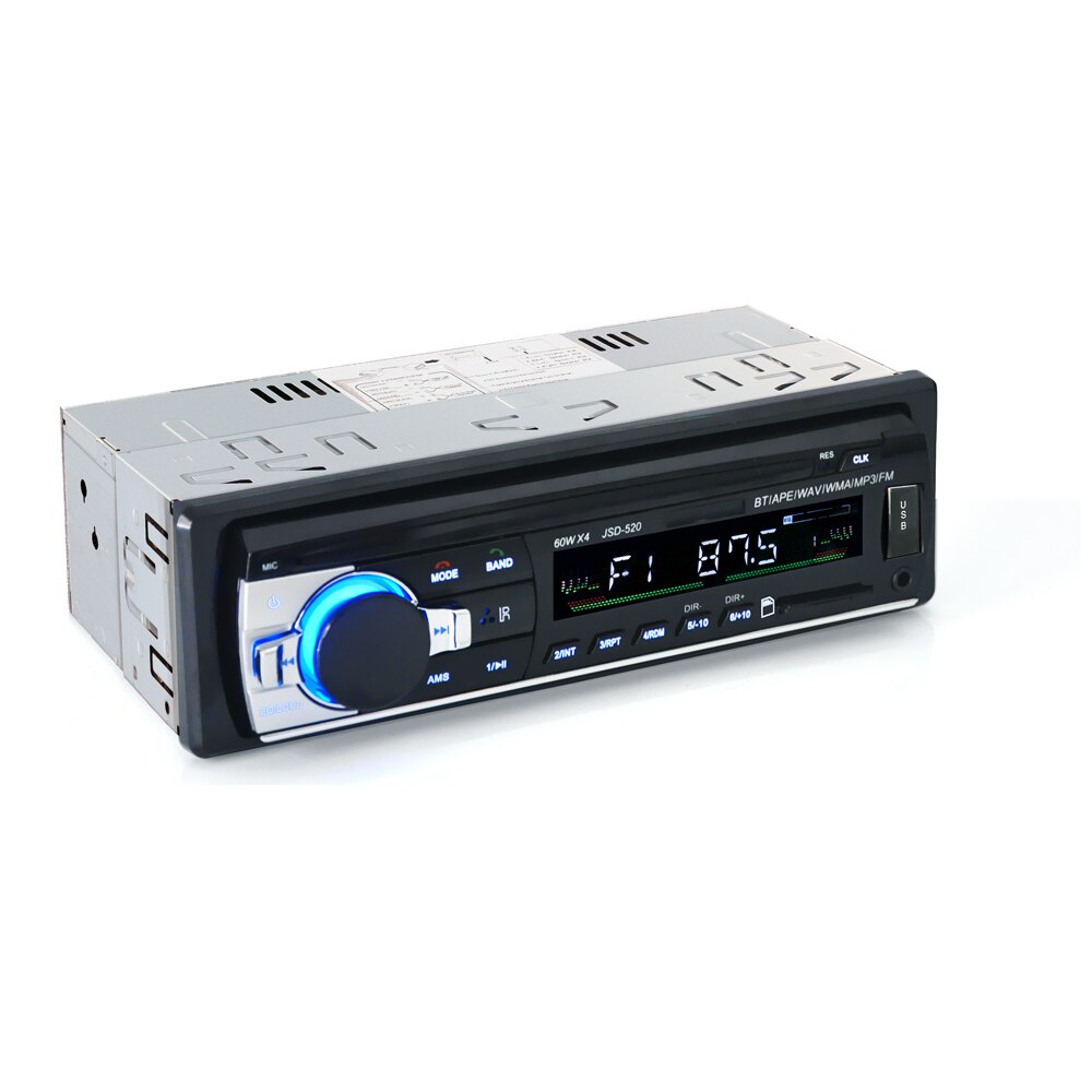 JSD520 Car Radio Stereo Player Digital Bluetooth MP3 60Wx4 FM Audio with In Dash AUX Input iso