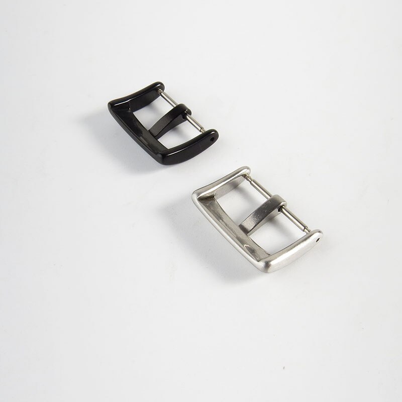 Metalen Horloge Gesp 16Mm 18Mm 20Mm 22Mm Vervanging Gespen Zilver Zwart Rvs Sluiting Horloge horlogeband Accessoires
