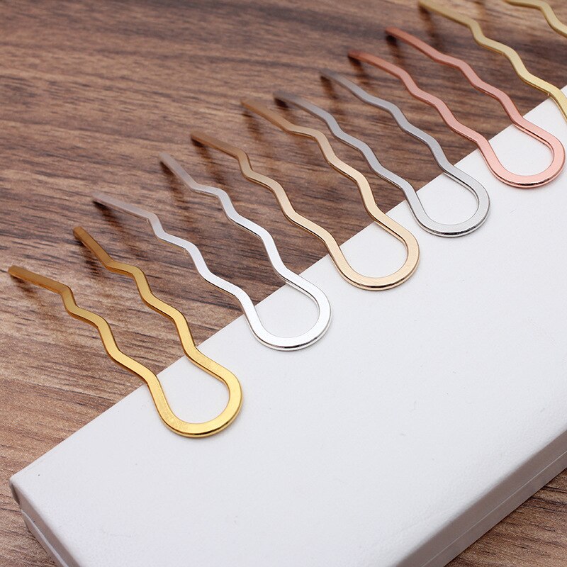 10pcs Hair Sticks - 70mm Copper Hair Pins - Handmade Plant Ornaments - Bridal Hair Accessories for Women