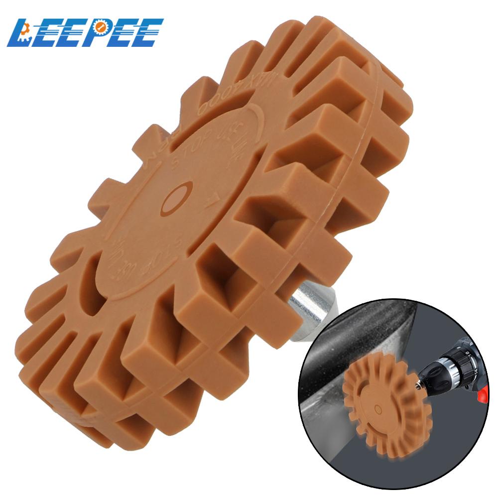 20Mm 1/4 "Shank Rubber Gum Whee Auto Reparatie Verf Tool Voor Auto Lijm Stickers En Decals Polijsten Wiel decal Remover