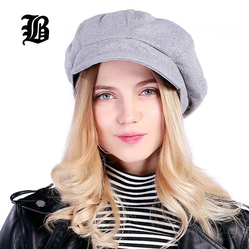 [flb]cappello basco da donna in lana super calda per donna berretto da donna berretto casuale a cupola cappello nudo boina