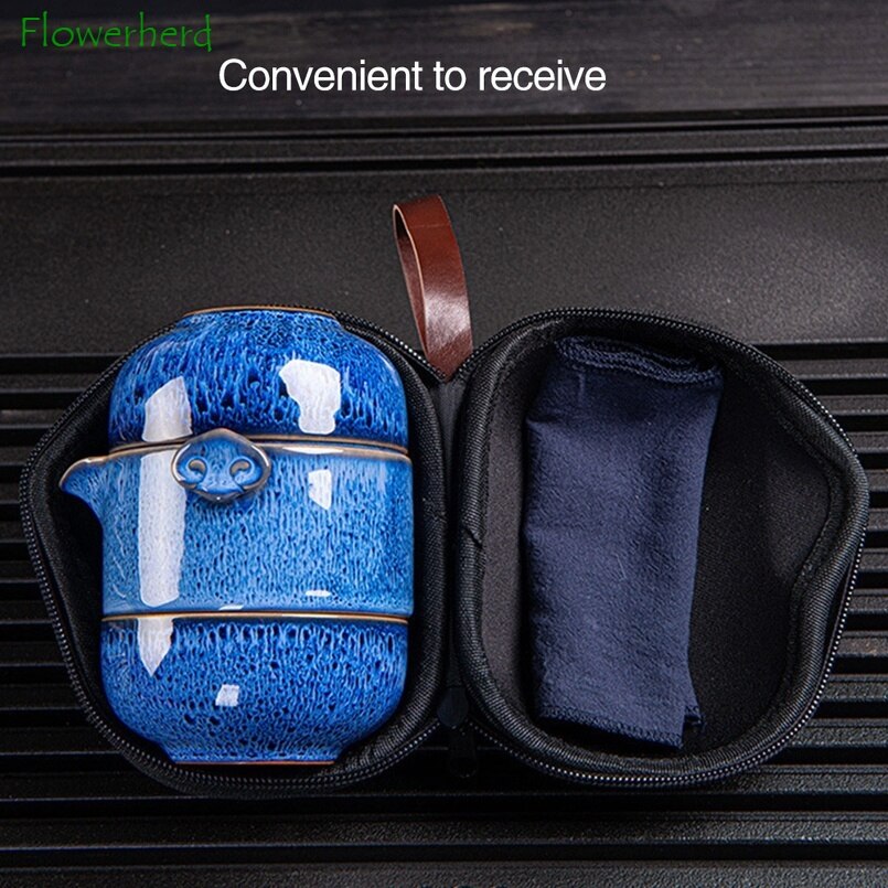 Porcelana ceramiczna czajniczek i filiżanki robić herbaty biuro podróży zestaw robić herbaty Kung Fu Teaware Wykonany ręcznie przenośny chińnarty zestaw robić herbaty dzbanek na herbatę i zestaw filiżanek