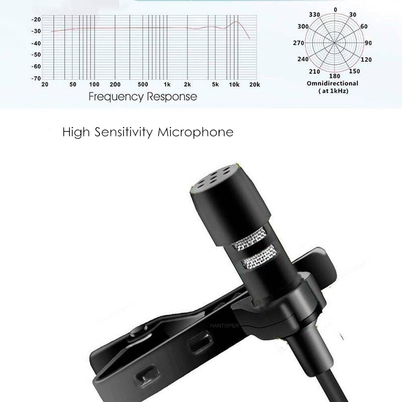 Doppio Mini portatile Lavalier microfono a condensatore Clip-on risvolto Mic cablato Mikrofo/Microfon per telefono per PC portatile