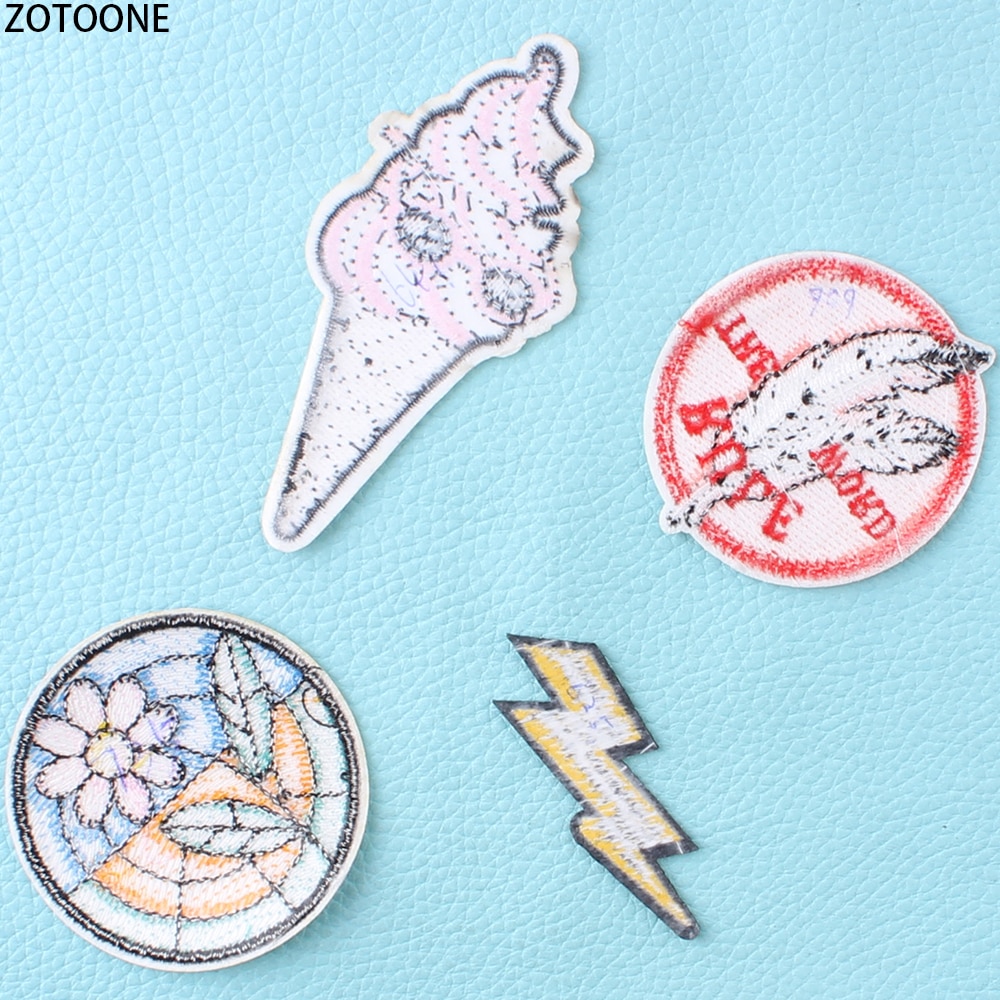 Zotoone Kleurrijke Letters Cirkel Patch Voor Kleding Geborduurde Kleding Patches Toepassingen Badges Stickers Applique Voor Kledingstuk