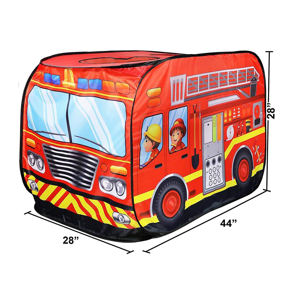 Kinderen Speelgoed Brandweerwagen Tent Doek Auto Spel Huis Huis Bus Gratis Te Bouwen Vouwen Opslag Outdoor En Indoor gebruik Non-woven