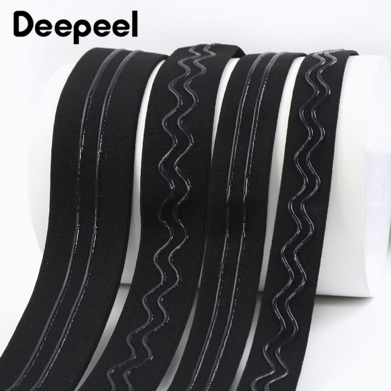 2/5/10m 20-55mm silikonista liukumatonta kuminauhaa vaatteiden ompeluun vyötärönauhan joustonauhaa ulkovaatteiden kuminauhatarvikkeet
