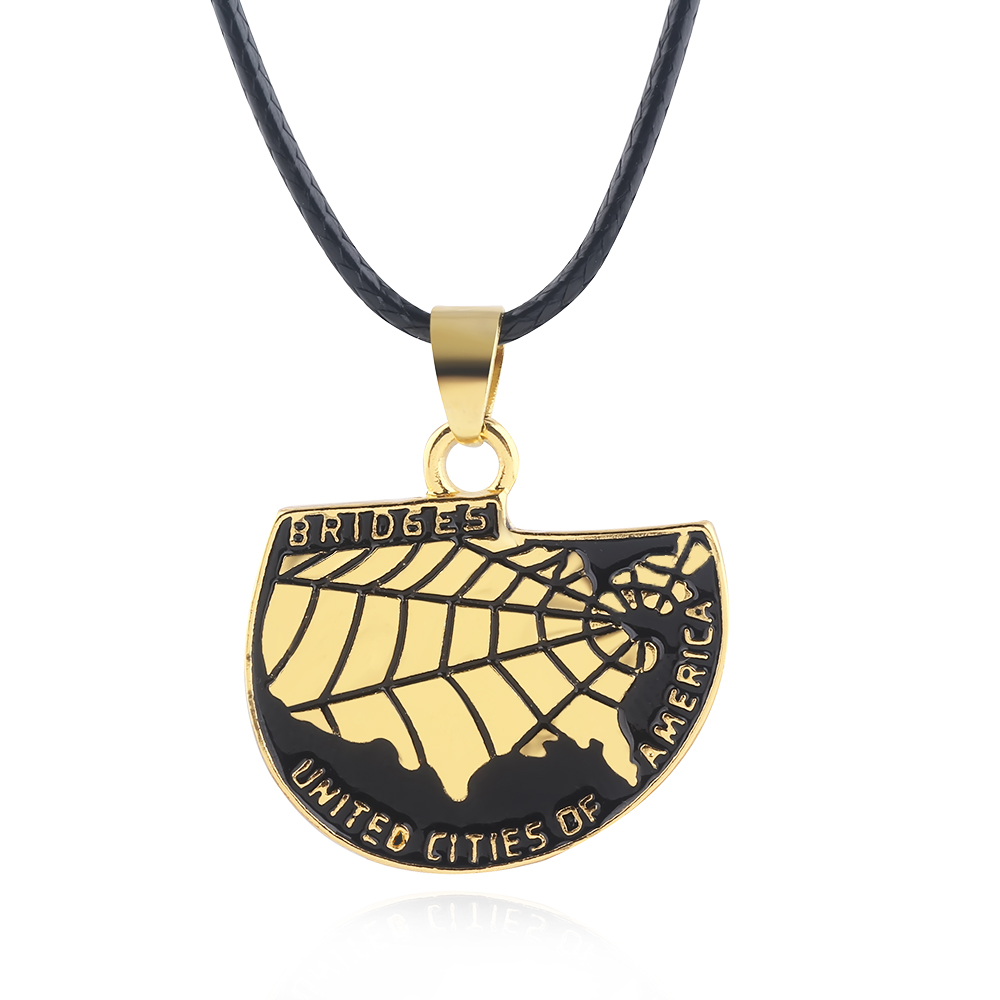 Game Death Stranding Dreamcatcher Necklace Sam's Dream Catcher Pendant Leather Chain Necklace For Women Men Amulet Jewelry: Dark Gold
