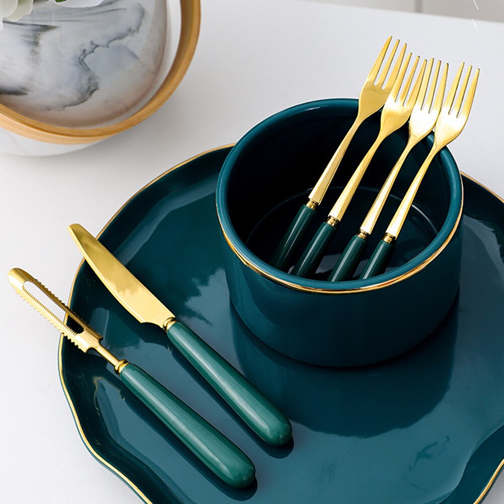 2pcs Wedding Cutlery Fork Long Handle Fruit Cutter Peeler Steak Cutting Party Home Stainless Steel Kitchen Dining Room Dinner