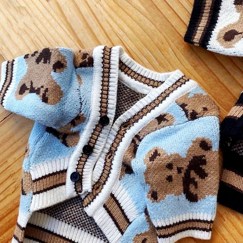 Luksusowe ubranka dla psów Chihuahua Pet Striped Cardigan Sweater Bichon Frise Puppy Kitten Dog Warm Coat Cat Dog Accessories Pet Outfit
