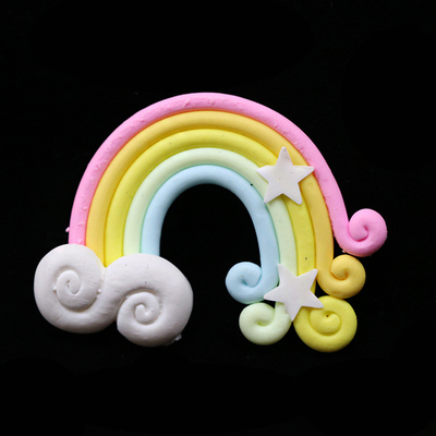 1 pcs birthday cake topper 3D rainbow star cake decoration for baby shower kids birthday party wedding favor supplies: 01