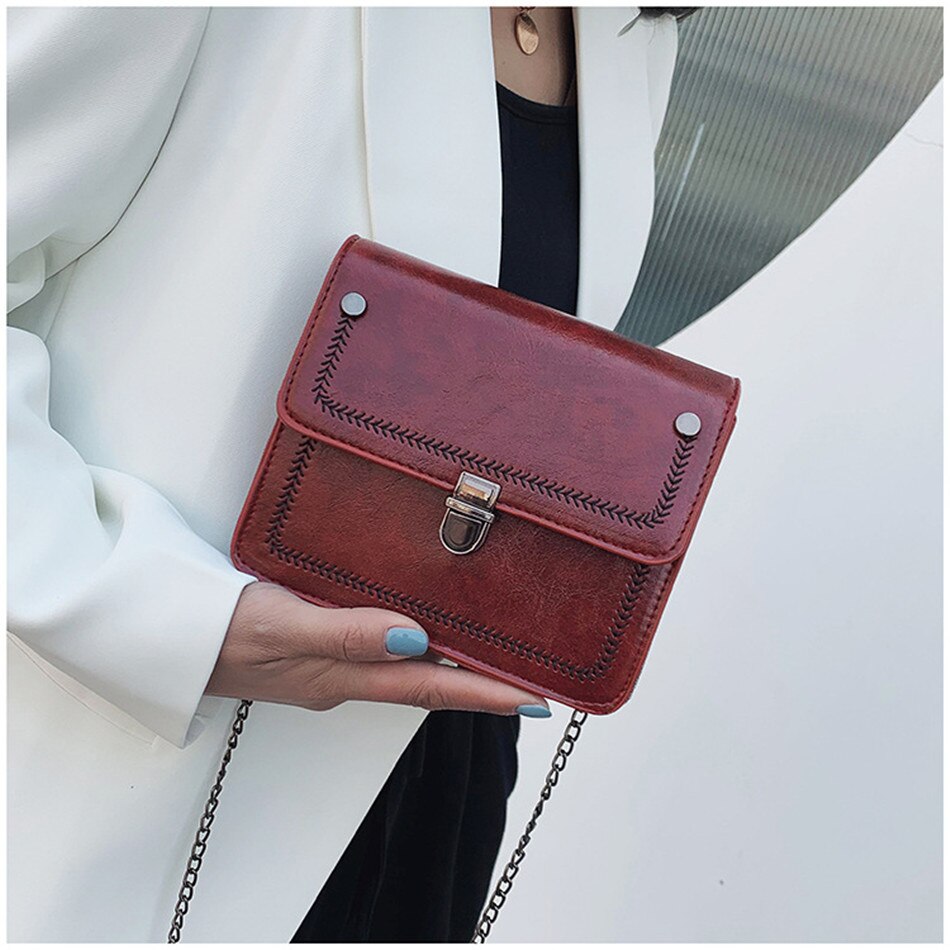 Mini klaff kvinner messenger bag vintage chian small shoulder cross body vesker håndveske damer bolso mujer
