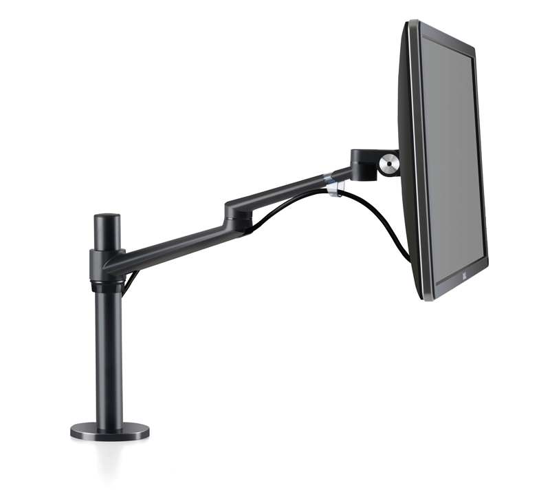 Hyvarwey visual com altura ajustável 17-32 polegadas, suporte para monitor de tela, braço com movimento completo, suporte para mesa, carregamento de 8kg