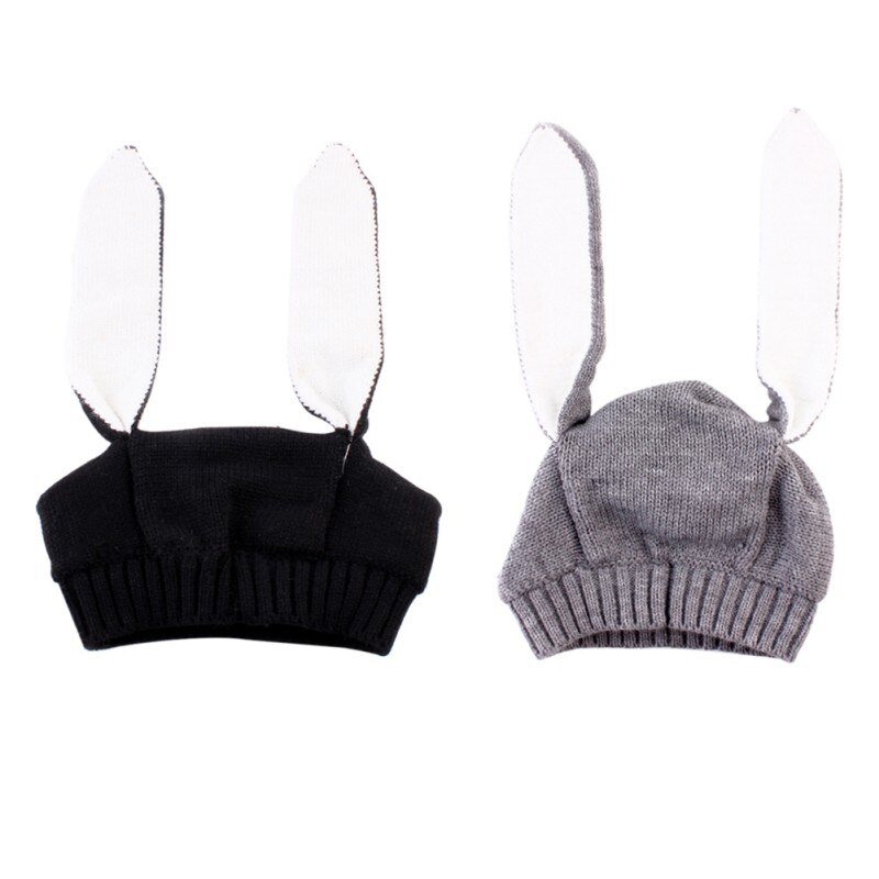 Herfst Winter Peuter Baby Gebreide Warme Muts Schattige Konijn Lange Oor Hoeden Baby Bunny Beanie Caps Foto Props
