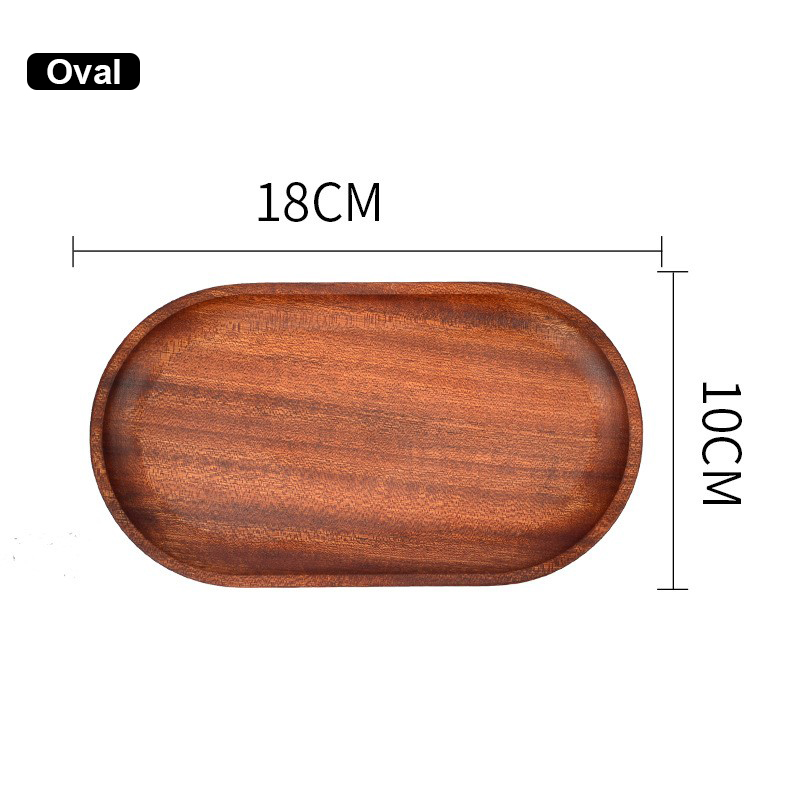 Tableware Dessert Round Tray Walnut Color Japanese Wood Tray Breakfast Bread Tray Tea Saucer Coasters Coffee Coasters: Dark Khaki