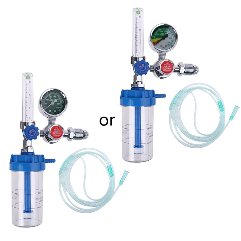 Oxygen Flow Meter Oxygen Flowmeter Pressure Gauge Oxygen Pressure Regulator 0-10L/min G5/8 for Elderly