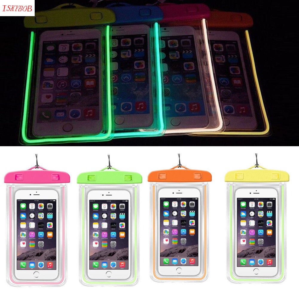 Luminous Glow Waterproof Pouch Bag Pack Dry Case Cover For Your Phone