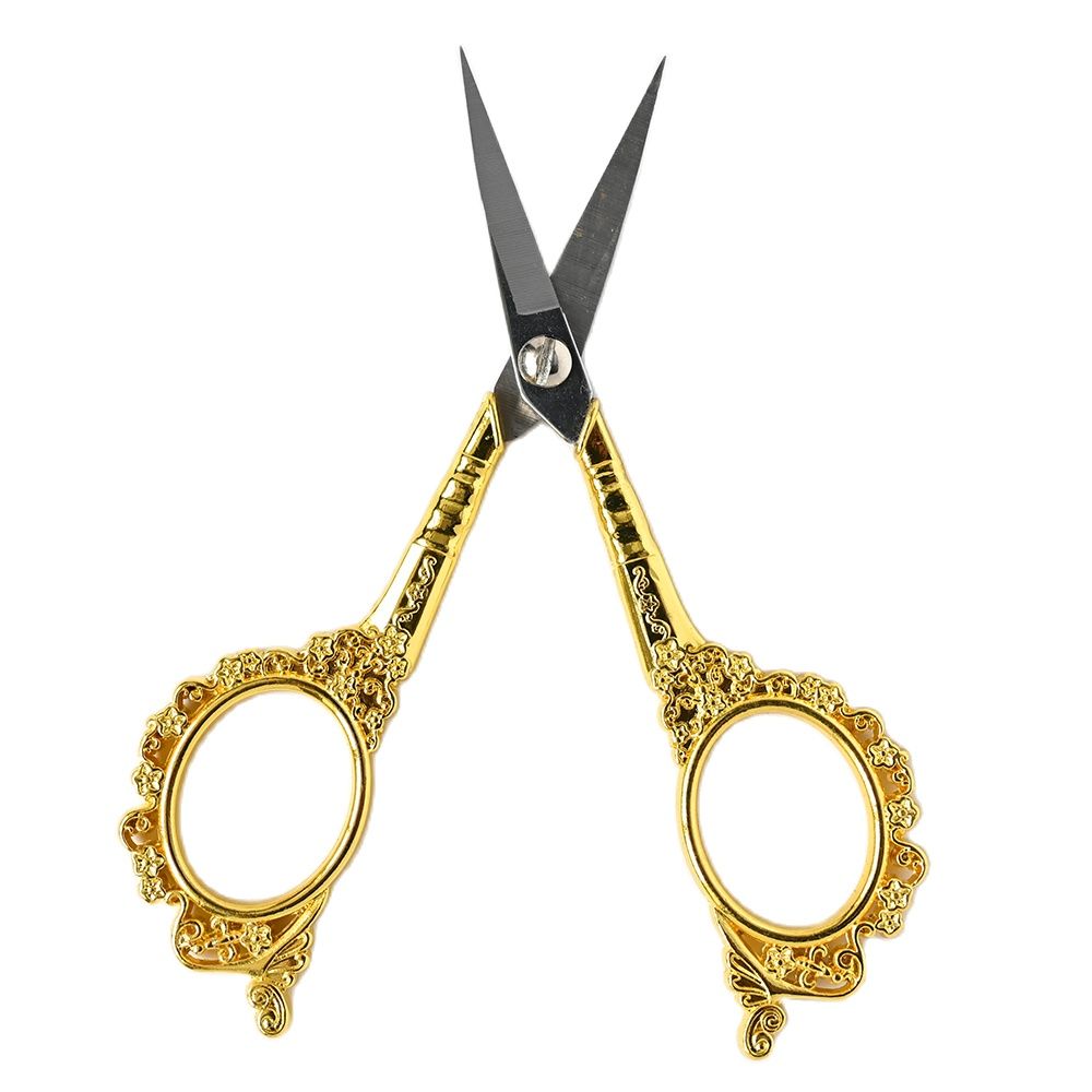 Tijeras para uñas/cutículas de acero inoxidable, cortadoras clásicas de flores de ciruelo, herramienta de manicura, estilo Retro europeo, 1 ud.