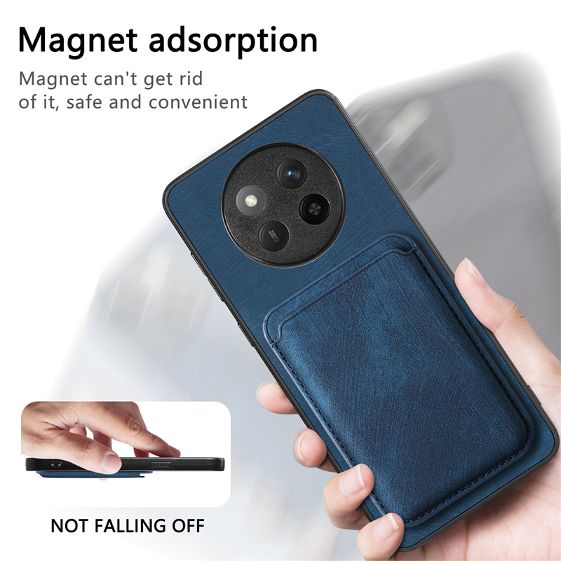 Para Honor Magic7 Lite 5G Funda de cuero de lujo Funda tipo billetera magnética para Honor Magic 7 Lite Funda con ranura para tarjetero desmontable