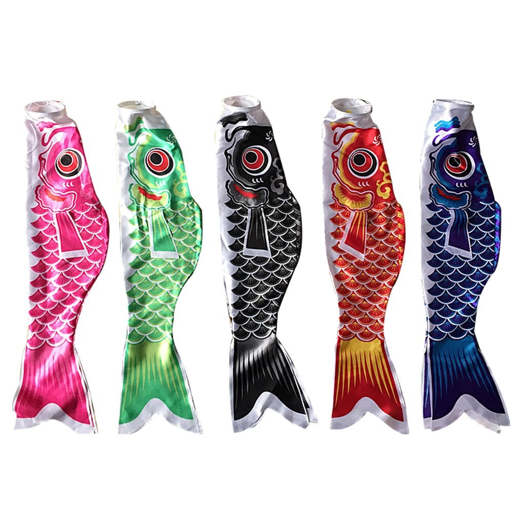 55cm Koi Nobori étanche japonais carpe vent chaussette Streamer suspendus coloré poisson drapeau décor cerf-volant Koinobori pour les enfants