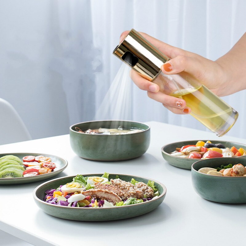 Køkken abs madlavning grill spray olie flaske glas gryde hjemme bbq bagning eddike spray tank olie eddike dispenser tilbehør