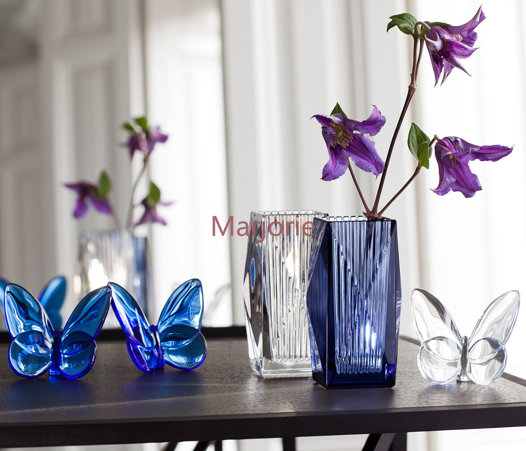 Colored Glaze Crystal Butterfly Ornaments Home Decoration Crafts Party