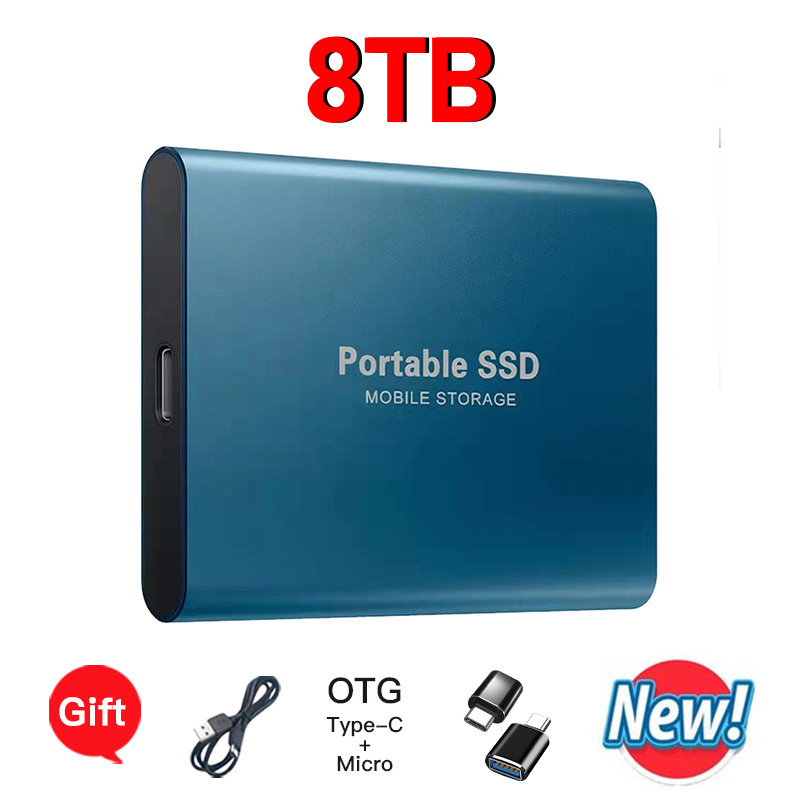 Högpresterande bärbar ssd 8tb, 16tb usb 3.2 typ-c extern ssd-enhet kompatibel för mac pc android: Röd